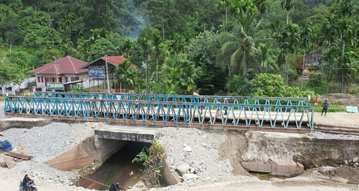 Dua Jembatan Bailey Aceh Tenggara Rampung, Akses Pulih